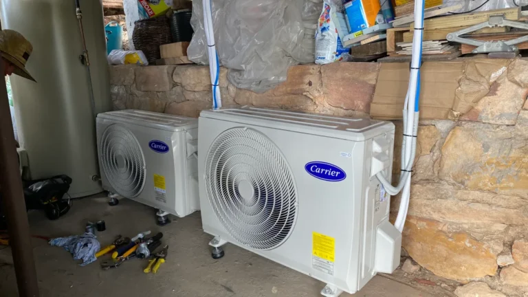 installing two carrier split systems under a house