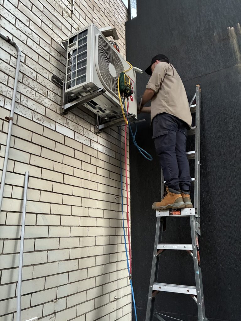 Installing an split system outdoor unit